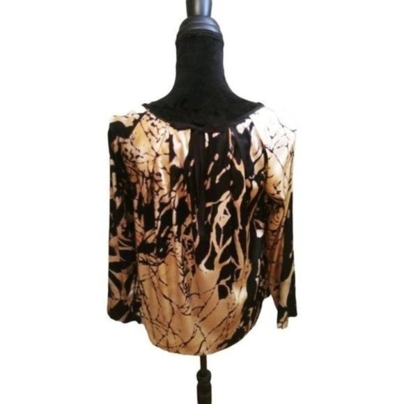 Elie TAHARI Silk Lightweight Keyhole Back Bow‎ Tie Blouse - Picture 3 of 11